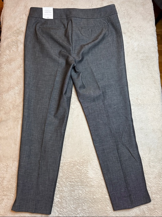 NWT Talbots Grey Chatham Ankle Pants sz 12 Petite Quality - Picture 11 of 12